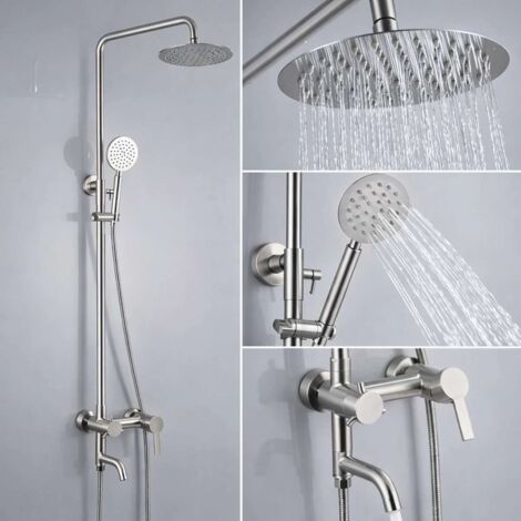 Colonne bain douche murale nickel brossé, Venise