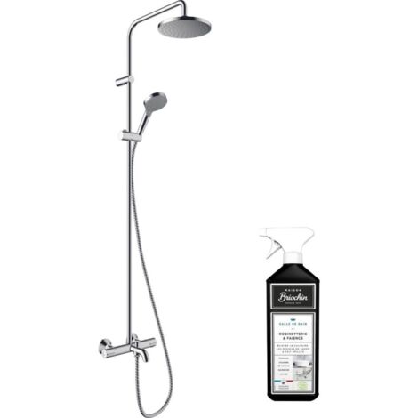 Colonne bain douche thermostatique HANSGROHE Vernis Blend 200 EcoSmart chromé