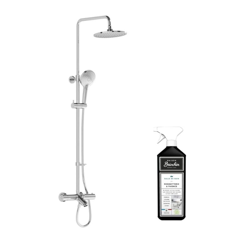 Colonne bain douche thermostatique Vitra Aquaheat Joy 220 + Nettoyant Briochin