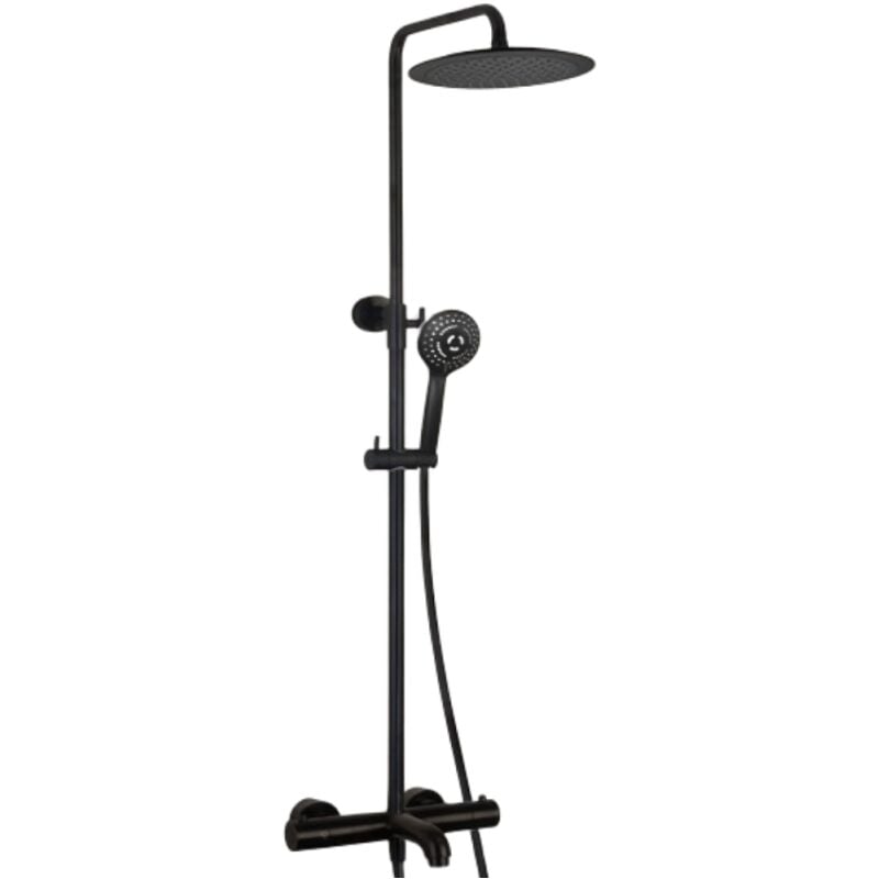 Colonne bain douche thermostatique paini Ruby Noir Mat