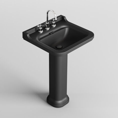 Colonne céramique pour lavabo noir mat WALDORF - CRISTINA ONDYNA WD417013