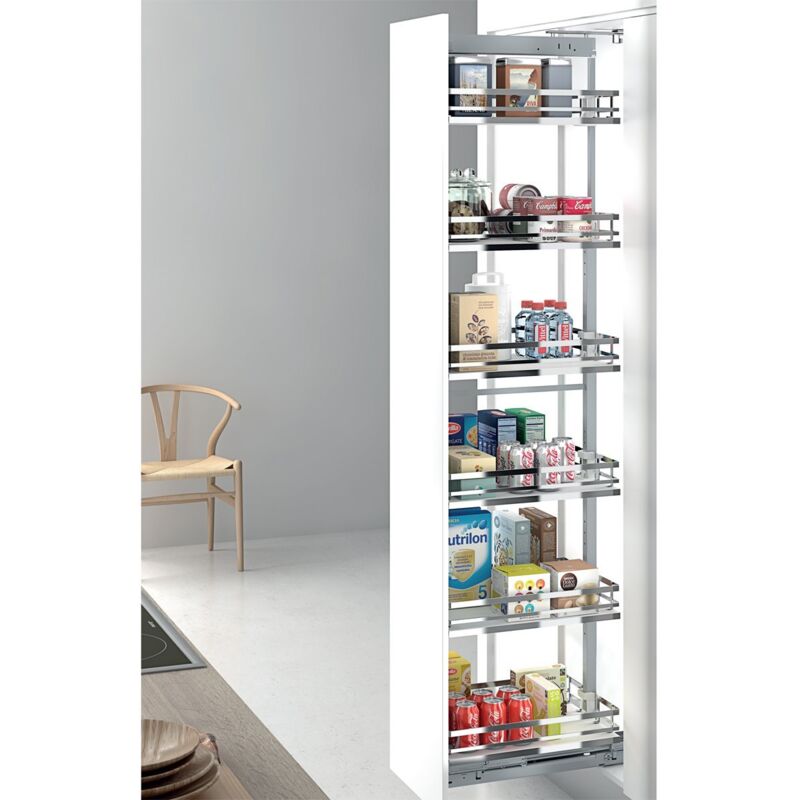 Menage Confort - Colonne coulissante flat. Devant 450mm. Hauteur reglable 1200/1600mm. 4 corbeilles. - talla