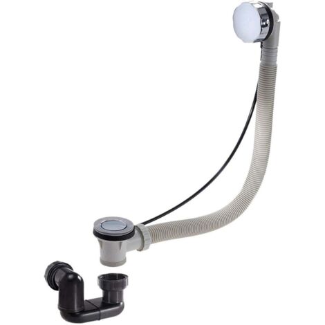 Colonne de bain en plastique avec câble en acier inoxydable et bec 1"1/2