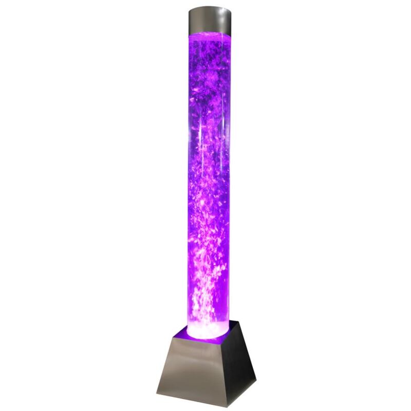 Colonne de bulles d'eau - LEDs à couleur changeante - Argenté - h. 130 cm - woby