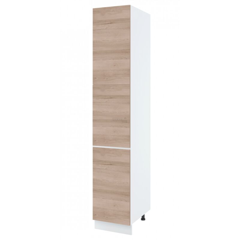 Colonne de cuisine Bellissi Chene 3 portes l 40 cm Type de poignee: Porte avec poignée integrée - Couleur: Décor chêne naturel