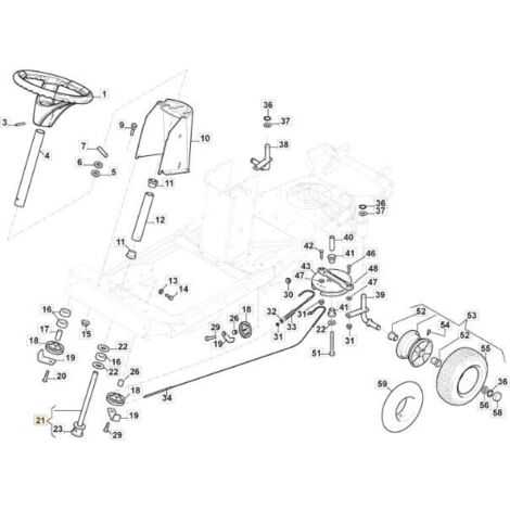 COLONNE DE DIRECTION FM VILLA ORIGINAL STIGA - 387520138/0