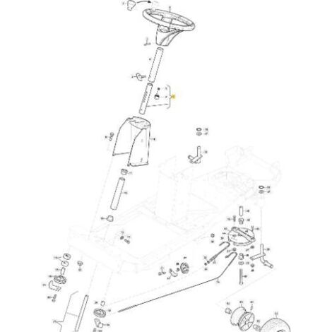 COLONNE DE DIRECTION INFERIEURE AVEC POM.VC VNGA+CTF ORIGINE STIGA - 387520123/0