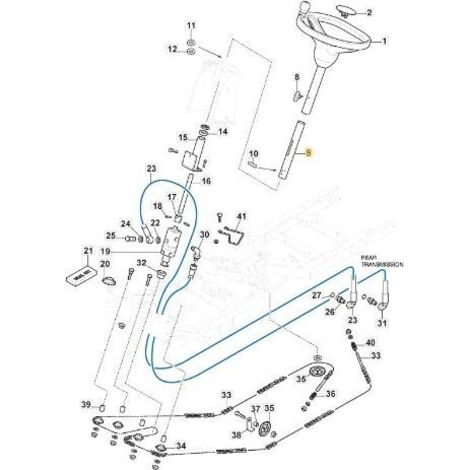 COLONNE DE DIRECTION INFERIEURE PCH VNGA+CTF ORIGINE STIGA - 387520119/0