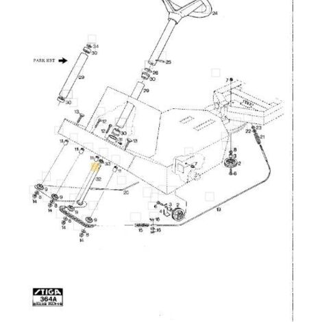 COLONNE DE DIRECTION ORIGINALE STIGA - 1134-2821-01