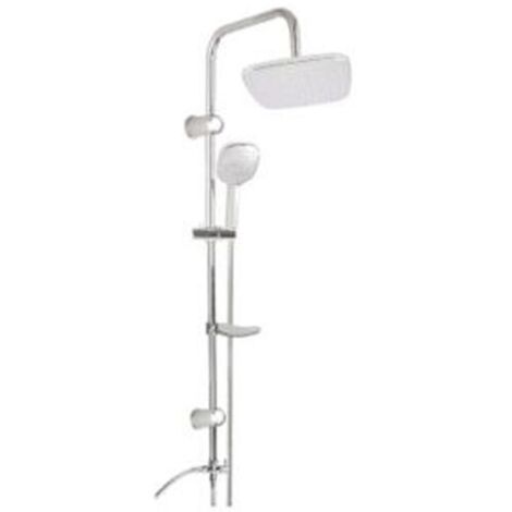 COLONNE DE DOUCHE À COULISSE CHROMÉE POMME DE DOUCHE FIXE POMME DE DOUCHE À COULISSE 3418