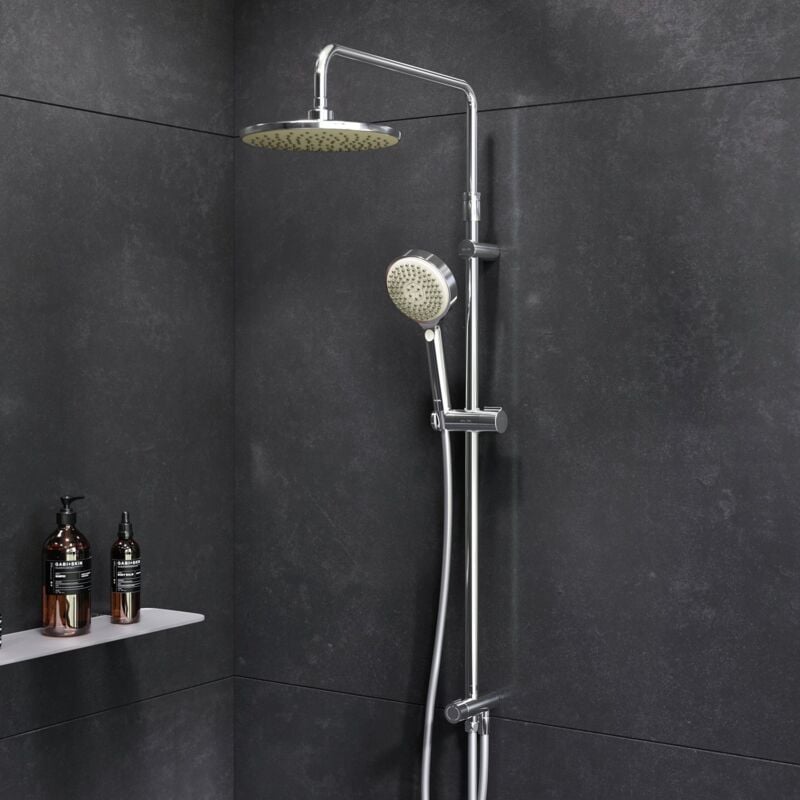 Colonne de Douche sans Robinetterie Chrome Douche Set Réglable en Hauteur - Am.pm