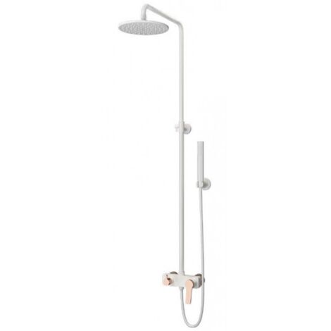 Colonne de douche ANDARE avec douchette-Chrome blanc et rose gold-21 ---Chrome blanc et rose gold