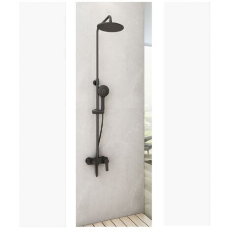 Colonne de douche ANDARE avec douchette-Chromé noir-21 ---Chromé noir