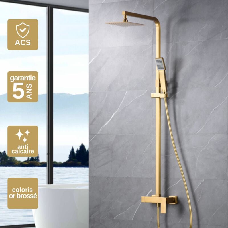 Imex Products - Colonne de Douche anti-calcaire Or Brossé imex pisa BDP048/OC