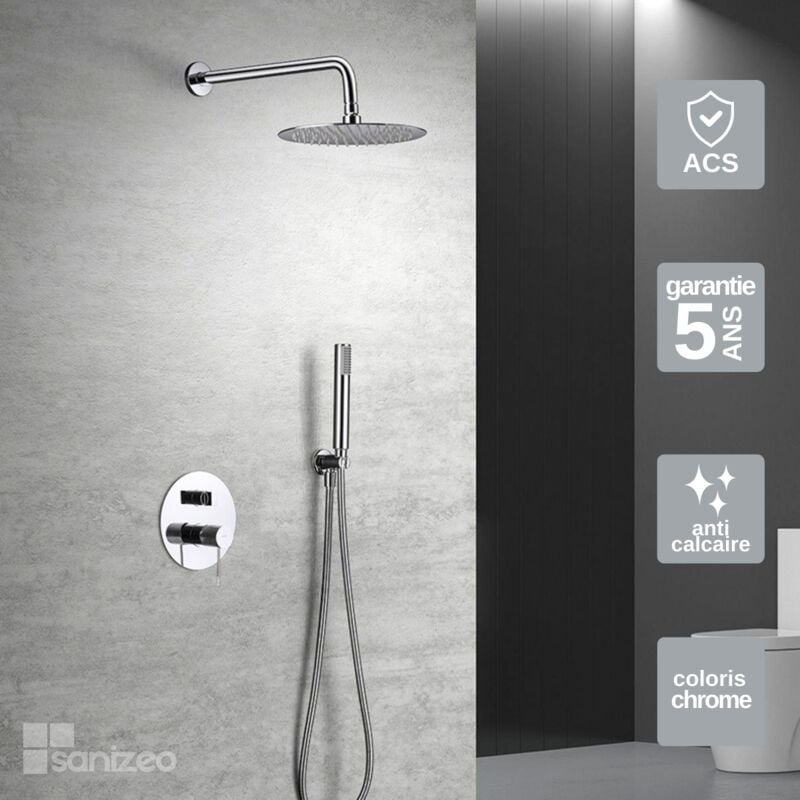 Imex Products - Colonne de Douche anti-calcaire Encastrée Chrome imex line GPD038