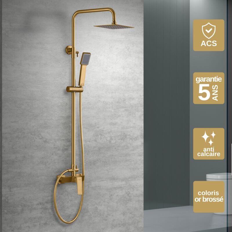 Imex Products - Colonne de Douche anti-calcaire Or Brossé imex art BDAR025/OC