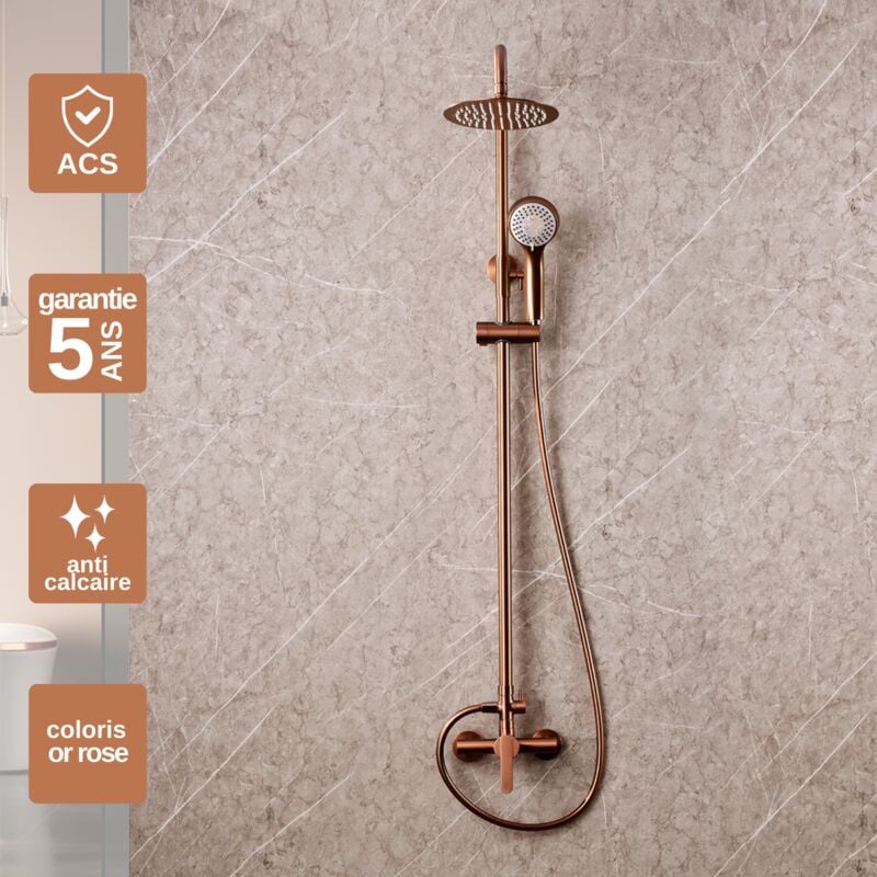 Imex Products - Colonne de Douche anti-calcaire Or Rose imex roma BDR001/ORC