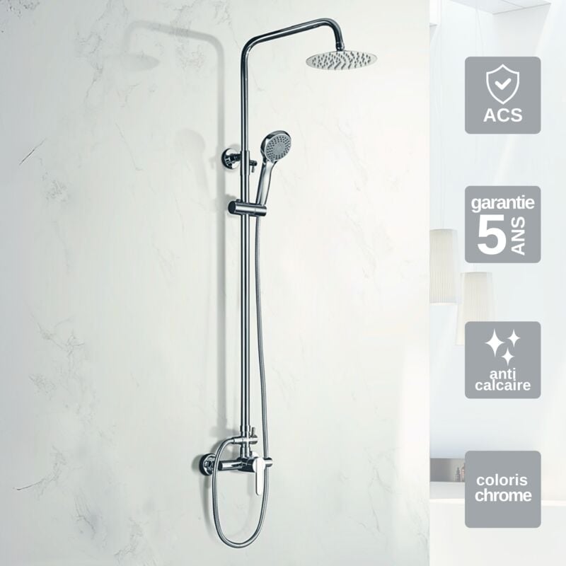 Imex Products - Colonne de Douche anti-calcaire Chrome imex roma BDR001