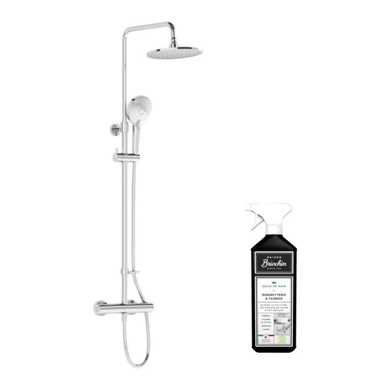 Vitra - Colonne de douche thermostatique Aquaheat Joy 220 + Nettoyant Briochin