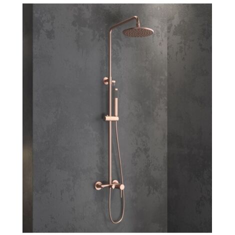 Colonne de douche ARTEMIS avec douchette en inox rose gold H. 122 cm