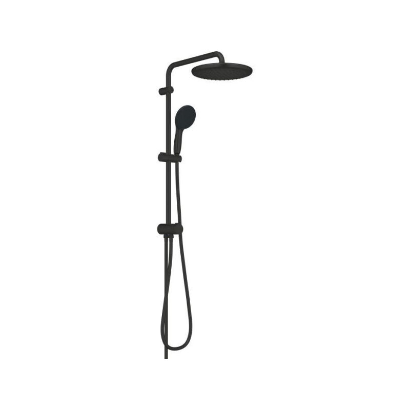 Colonne de douche avec inverseur manuel - Economie d'eau Grohe Vitalio Start System 250 - Noir Mat - 266802431