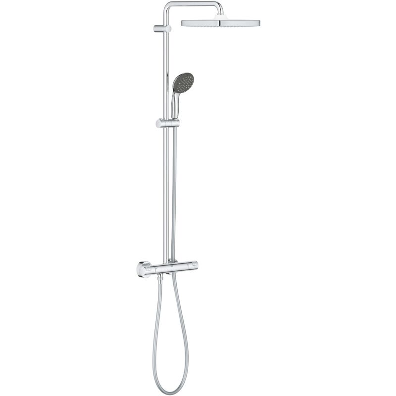 Colonne de douche Grohe Vitalio Start System 250 Cube avec mitigeur thermostatique douchette 2 jets - 26696000
