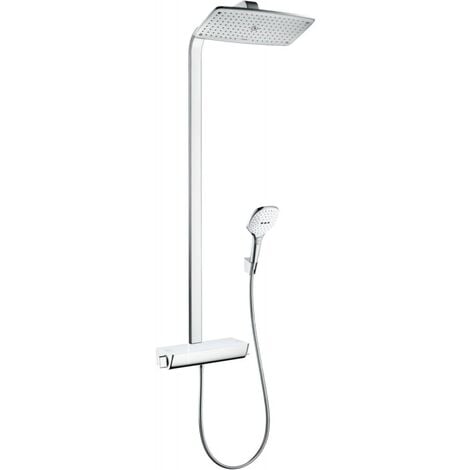 Colonne de Douche Avec Mitigeur Thermostatique HANSGROHE Raindance E 360 1 Jet EcoSmart Blanc Chrome - 27286400