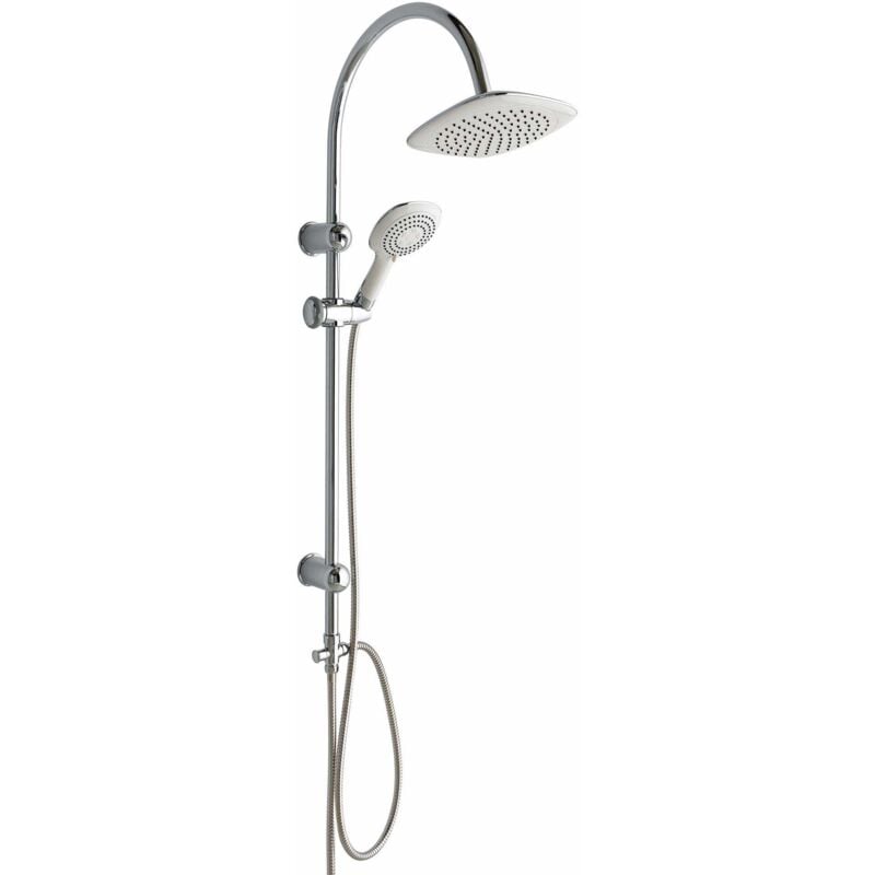 Kiamami Valentina - Colonne De Douche Avec Pommeau Fixe Et Douchette De Forme Carrée