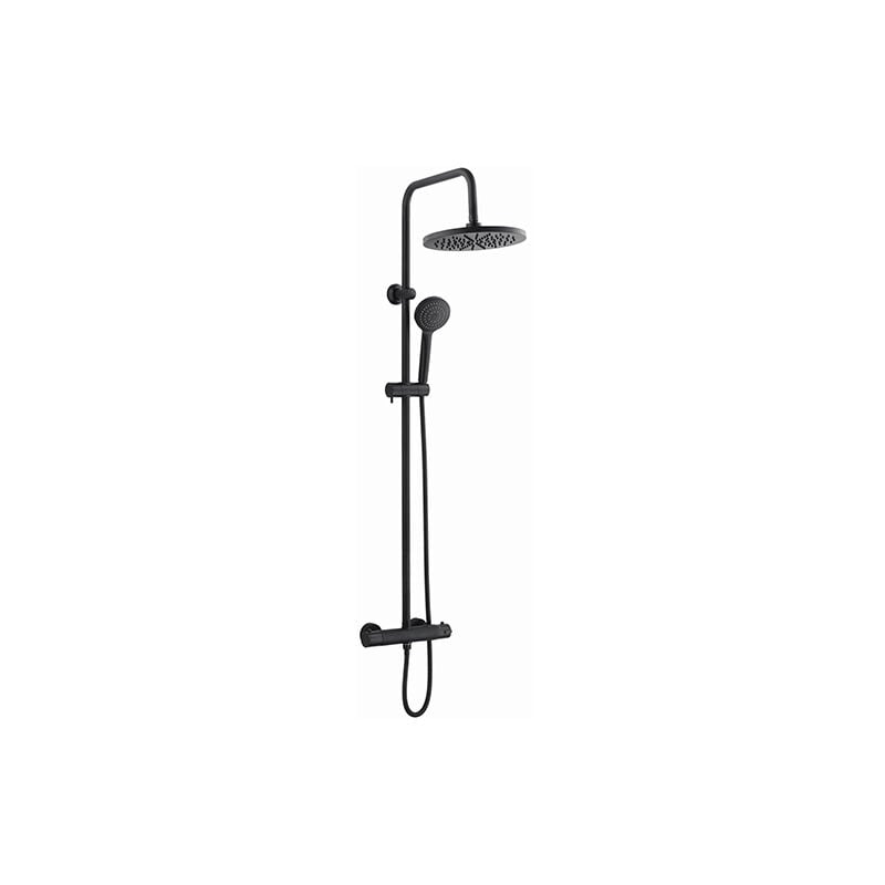 Colonne de douche avec robinetterie thermostatique pagan - Noir - Edouard Rousseau