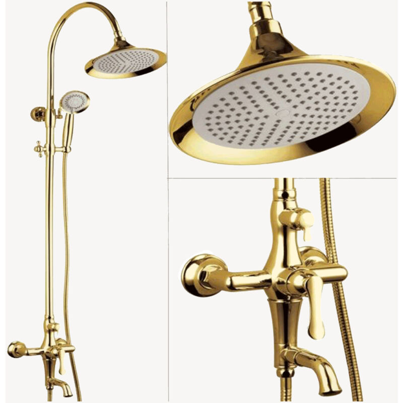 Kroos ® - Colonne de douche & bain style antique chic et rétro doré