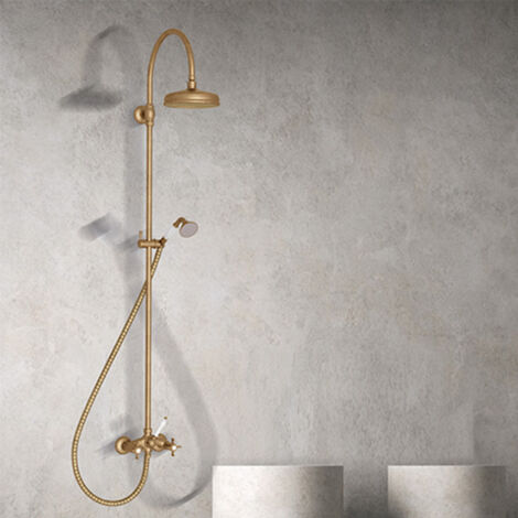 Colonne de douche chambord retro complete vieux bronze mat - CRISTINA ONDYNA CH17393
