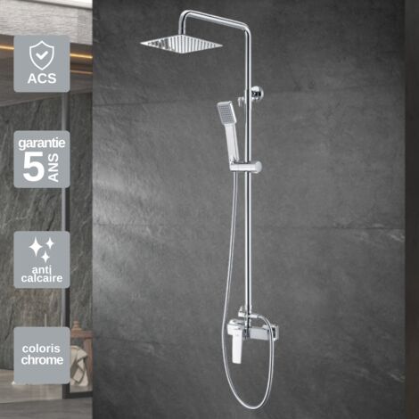 Colonne de Douche chromé anti-calcaire - Design Moderne et Économie d'eau - Kit Complet ART IMEX