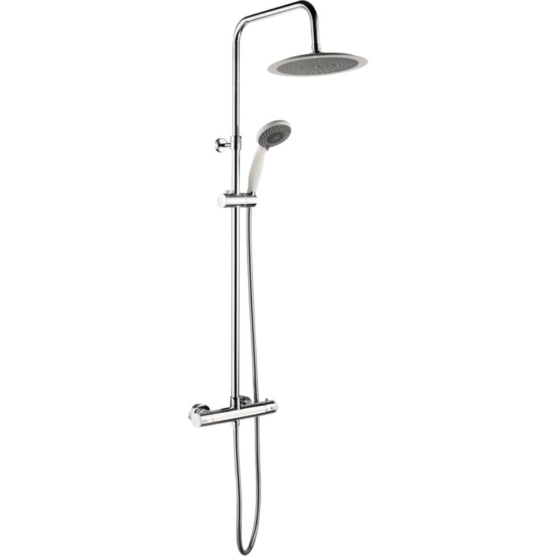 Colonne de douche thermostatique Color chrome et blanche - Essebagno