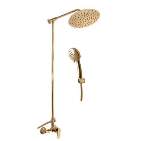 Colonne de douche COLORADO avec pommeau en laiton doré H. 116 cm