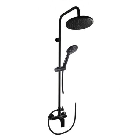 Colonne de douche COLORADO avec pommeau en laiton noir H. 116 cm