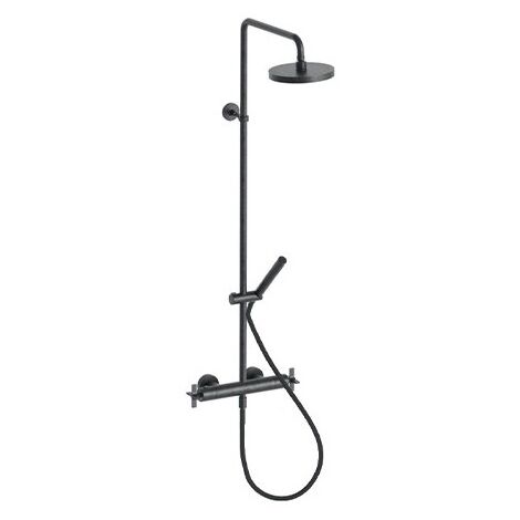 Colonne De Douche Cross Road Thermostatique Complchrome Noir Brosse Robinetterie CROSS ROAD - CRISTINA ONDYNA CR48675