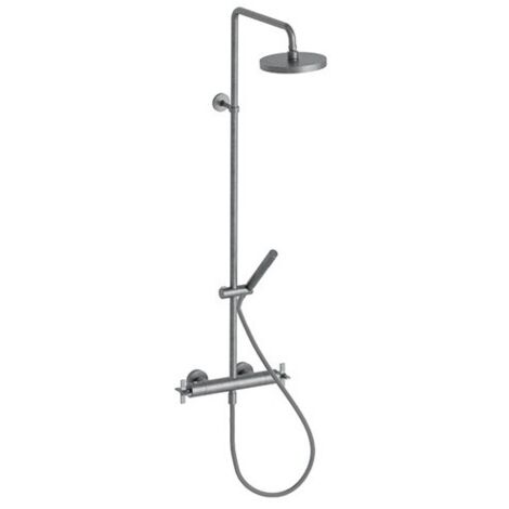 Colonne De Douche Cross Road Thermostatique Complete Metal Brosse Robinetterie CROSS ROAD - CRISTINA ONDYNA CR48677