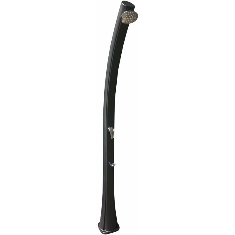 Colonne de douche de jardin solaire de couleur noire avec réservoir Sphera CLPL935RLNE Noir