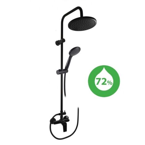 Colonne de douche économique avec douchette VLTAVA en laiton noir