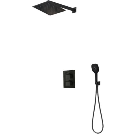 Colonne de douche encastrée carré PAINI Ruby Noir Mat