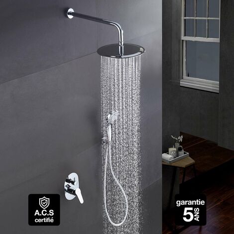 Colonne de Douche Encastrée chromé anti-calcaire - Design Moderne et Économie d'eau - Kit Complet OSLO IMEX