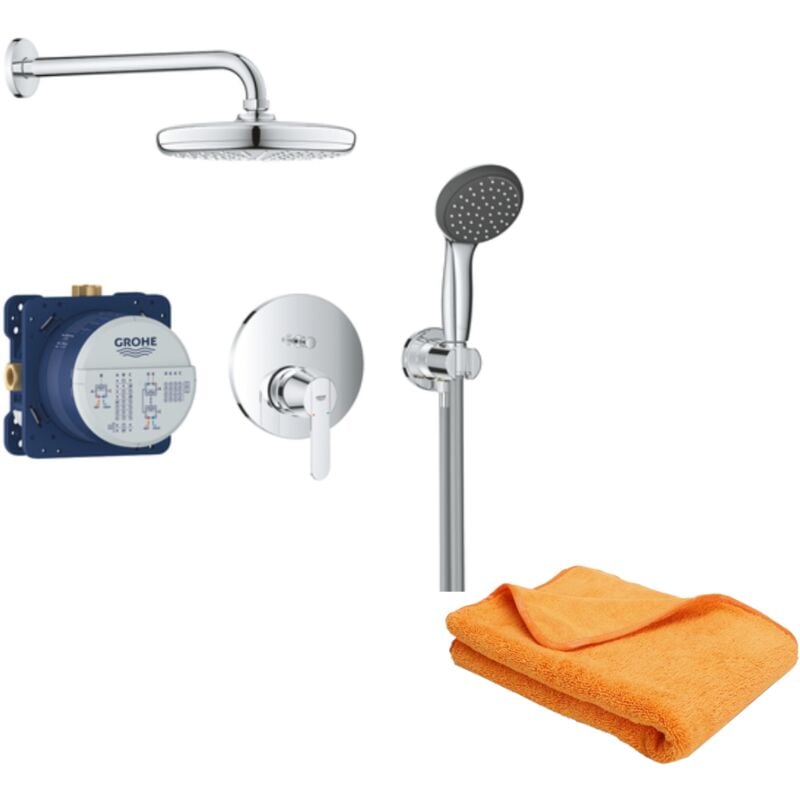 Grohe - Colonne de douche encastrée Get Quickfix + microfibre