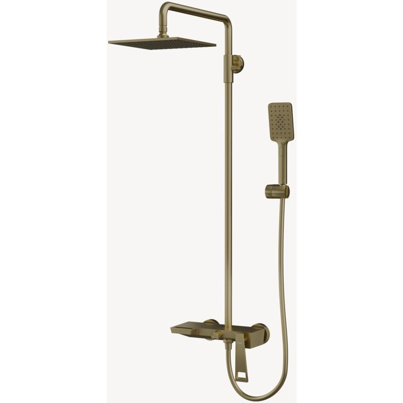 Kroos ® - Colonne de douche et bain moderne - Doré brossé