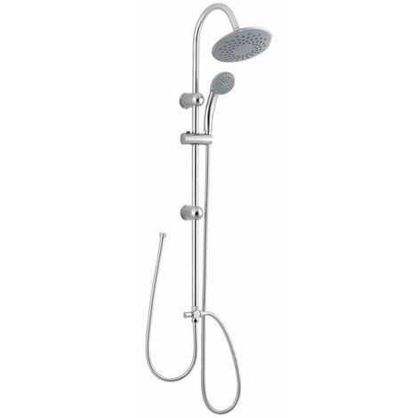 Colonne de douche et bain, sans robinetterie, NEREA, chromé