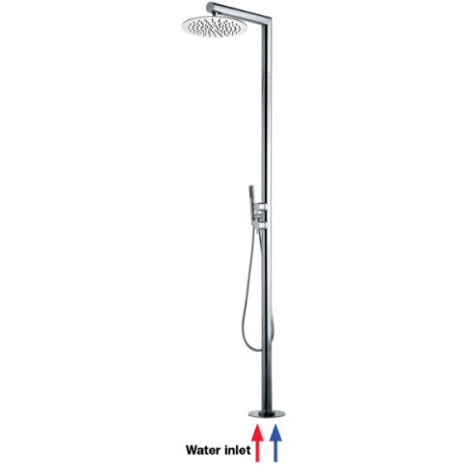 Colonne de douche extérieure à mitigeur double progressif chromé NEK - Bossini L00379030