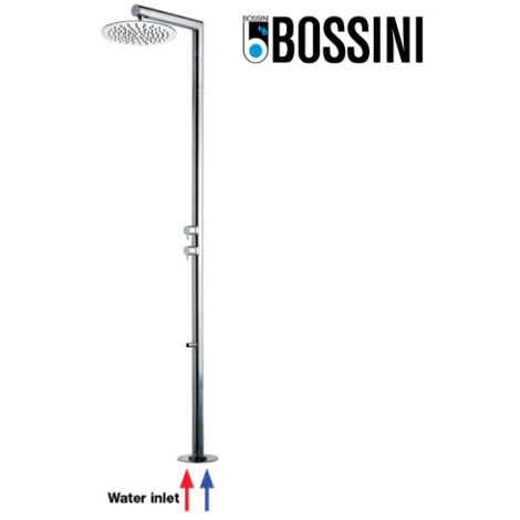 Colonne de douche extérieure à mitigeur double progressif chromé NEK - Bossini L00381030