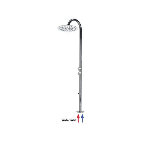 Colonne de douche extérieure à mitigeur double progressif chromé Tetis - Bossini L00389030
