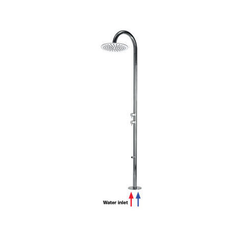 Colonne de douche extérieure à mitigeur double progressif chromé Tetis - Bossini L00390030