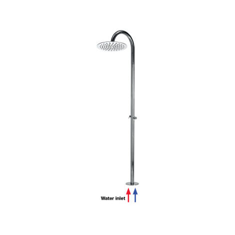 Colonne de douche extérieure à mitigeur double progressif chromé Tetis - Bossini L00391030