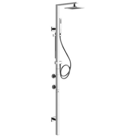 Colonne de douche Gessi Rettangolo avec thermostat en saillie,